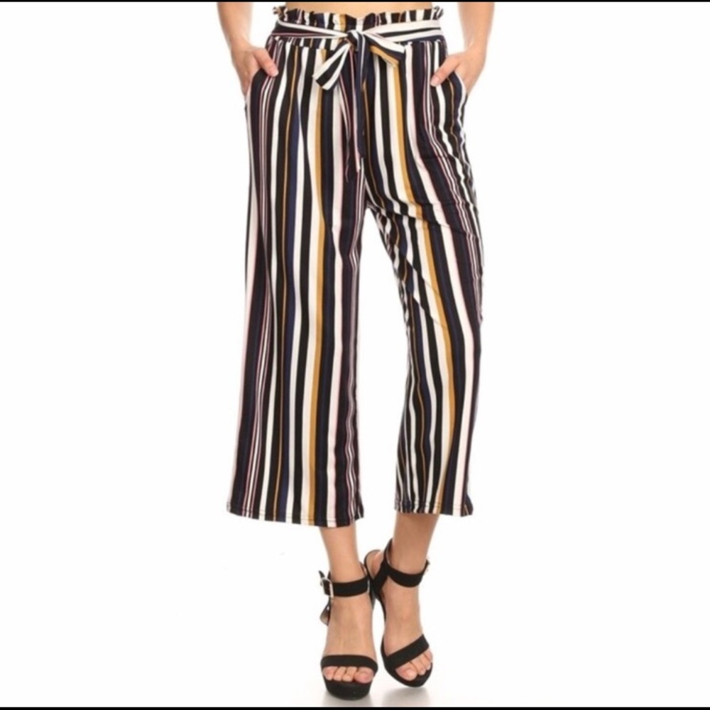DISCOUNT SHIPPING  Striped Palazzo Multicolor Pant